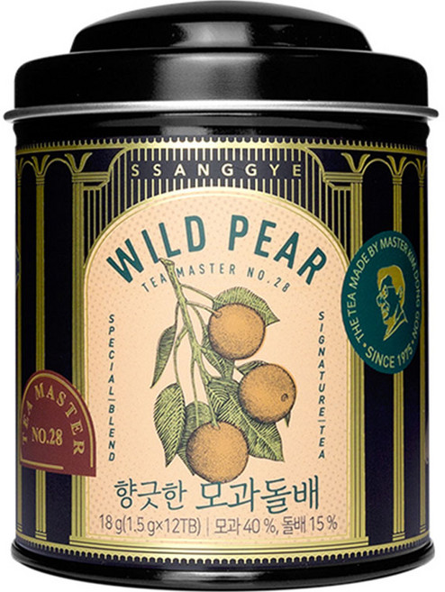 쌍계명차 티마스터캔 모과돌배차 티백, 1.5g, 12개입, 1개