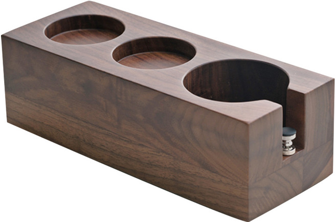 칼딘 커피 탬핑 홀더 스탠드 직사각형 58mm, 월넛, 1개