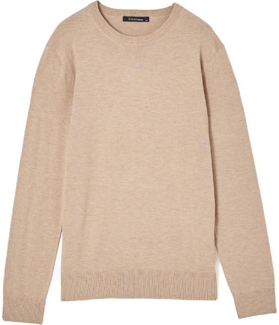 킨록 남성용 캐시미어 라운드 긴팔 니트