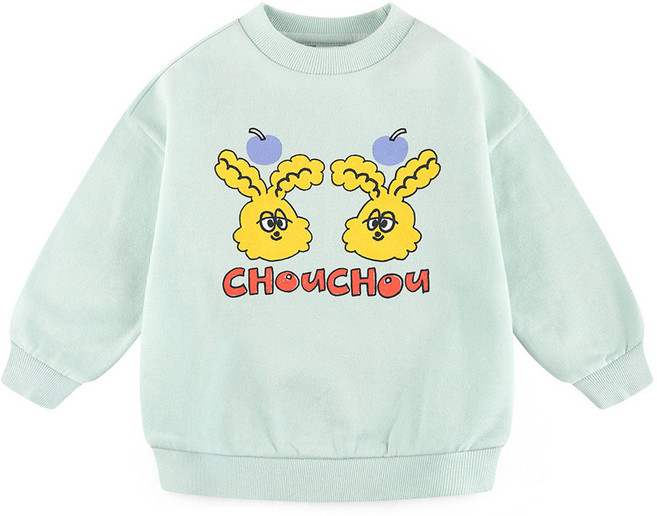 밀크마일 유아용 슈슈 프렌즈 맨투맨 티셔츠 어깨트임