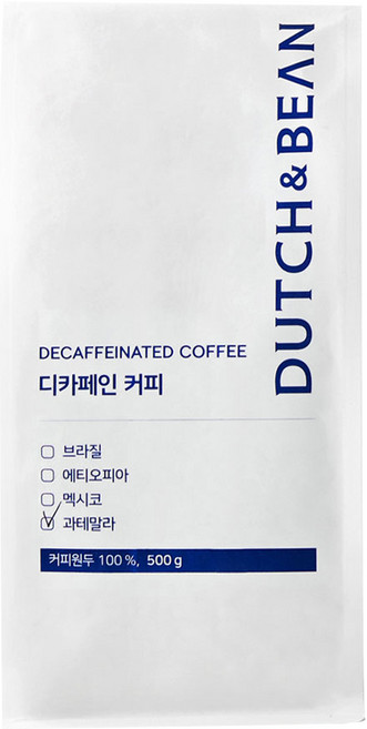 더치앤빈 과테말라 디카페인 분쇄 커피, 500g, 1개, 모카포트(중간~고움)