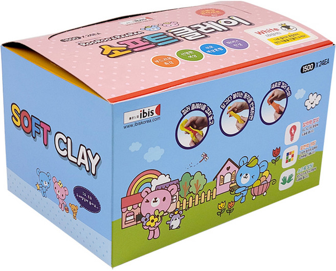 아이비스 소프트 클레이, 흰색, 17g, 24개