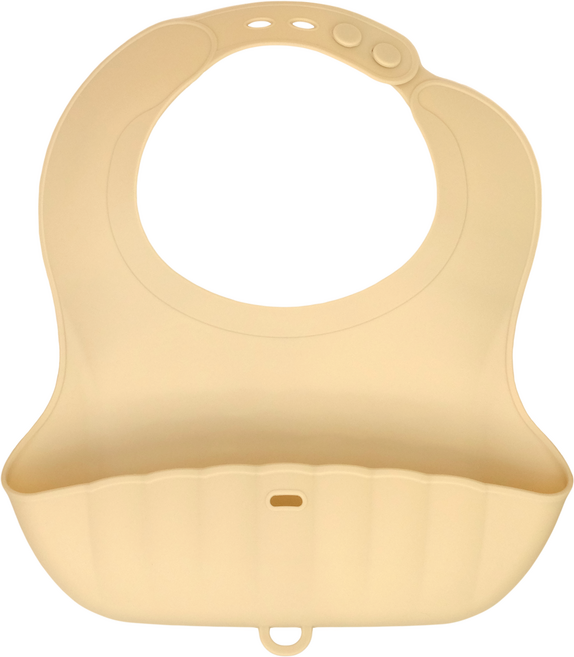 티지엠 실리콘 조가비 이유식 턱받이, 베이지, 1개입, 1개