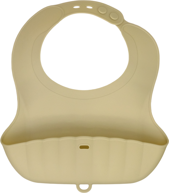티지엠 실리콘 조가비 이유식 턱받이, 올리브, 1개입, 1개