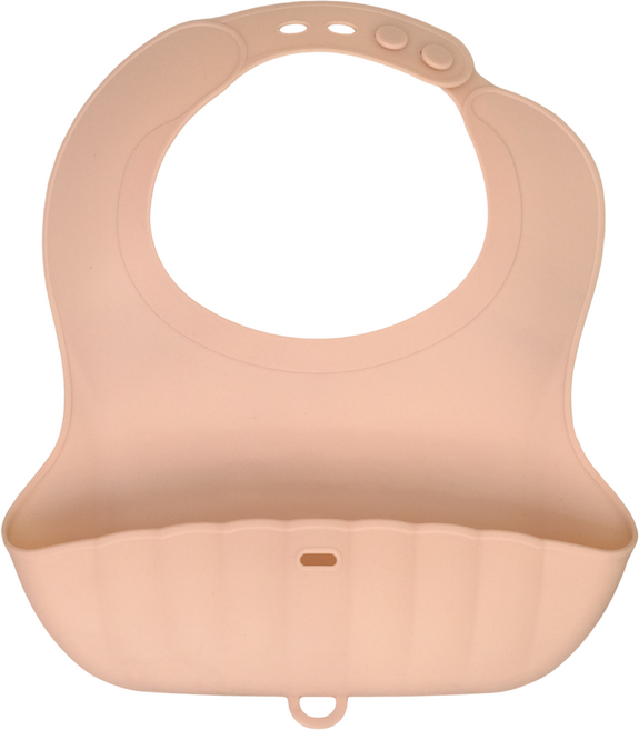 티지엠 국산 실리콘 조가비 이유식 턱받이, 코랄핑크, 1개입, 1개