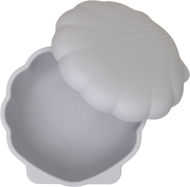 티지엠 국산 실리콘 조가비 흡착 라이스볼, 애쉬블루, 1개