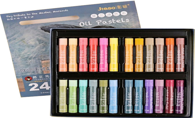 06 모란디 헤비 컬러 오일 파스텔 세트, 24색, 1세트