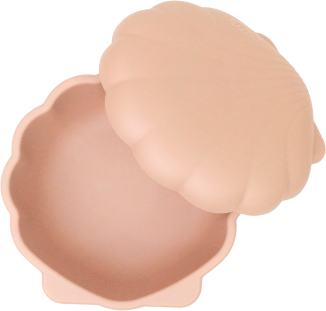 티지엠 실리콘 조가비 흡착 라이스볼, 코랄핑크, 1개