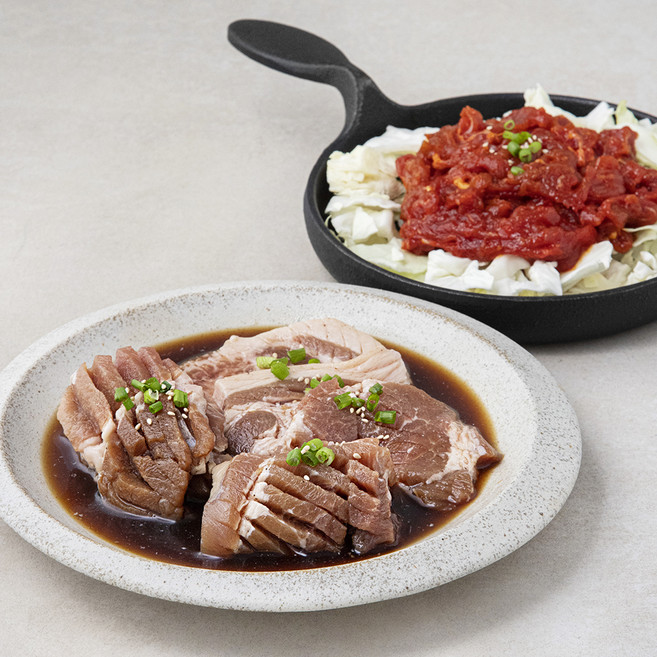 어제 버무린 신선한 칼집돼지왕구이와 닭갈비 한상, 1개, 900g