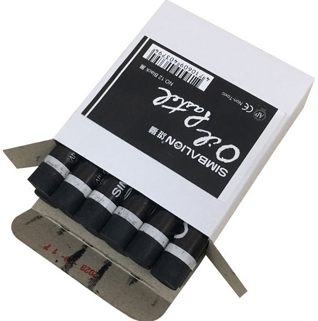 유성 오일 파스텔 솔리드 블랙, 1색, 12개