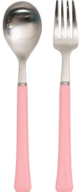라온누리 아동용 블루밍 컬러 수저세트, SOFT PINK, 숟가락 + 포크, 1세트