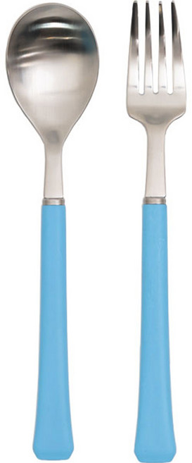 라온누리 아동용 블루밍 컬러 수저세트, SKY BLUE, 숟가락 + 포크, 1세트