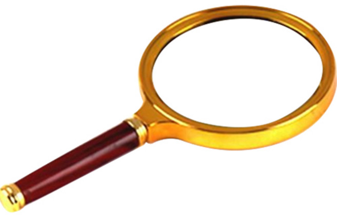 릴리 우드손잡이 돋보기 70mm, 브라운, 1개