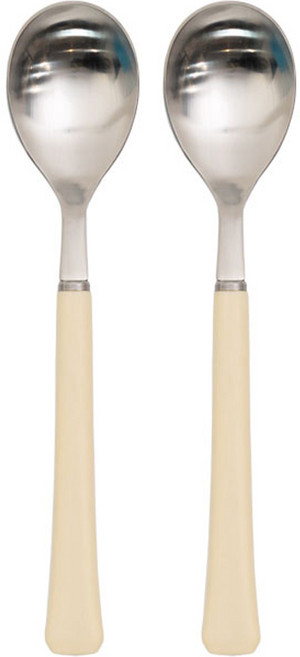 라온누리 아동용 블루밍 컬러 숟가락 2p, 단품, 아이보리