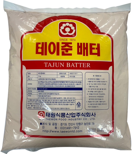 태원식품 테이준 배터, 5kg, 1개