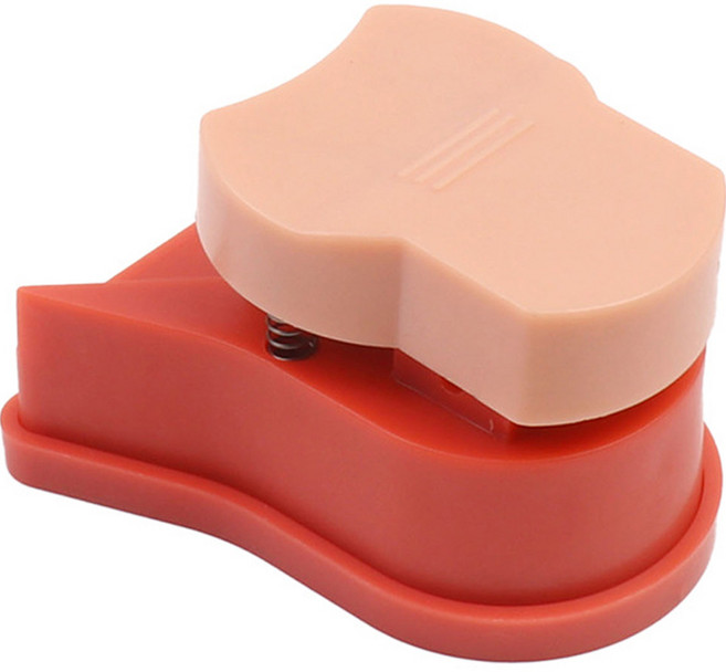 명함 서류 모서리 둥근 재단기 오렌지