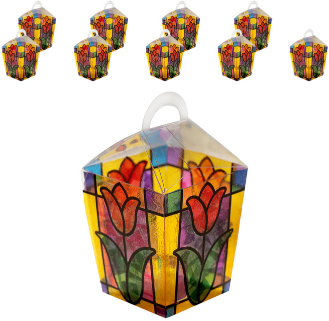 민화샵 썬캐쳐 무드등 튤립 만들기세트, 10세트, 혼합색상