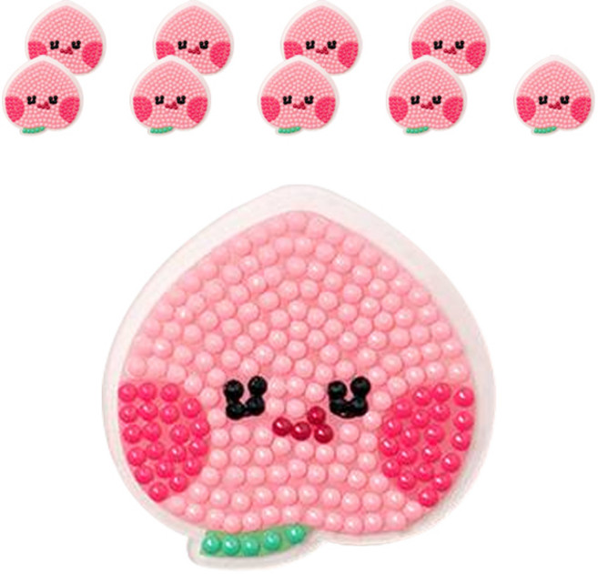 민화샵 과일 보석십자수 스마트톡 복숭아 만들기 세트, 10세트, 혼합색상