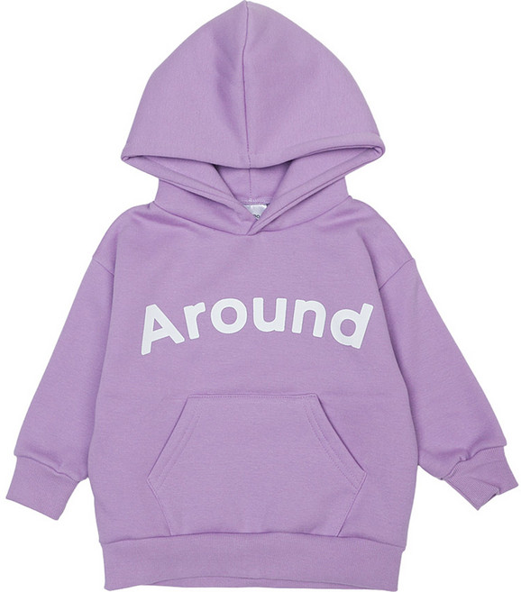 레인보우키즈 아동용 어라운드 기모 후드티