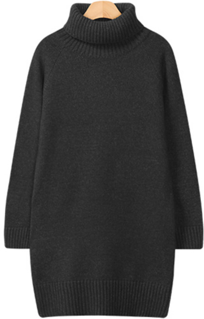 레몬소울 여성용 썰리 폴라 미디 원피스