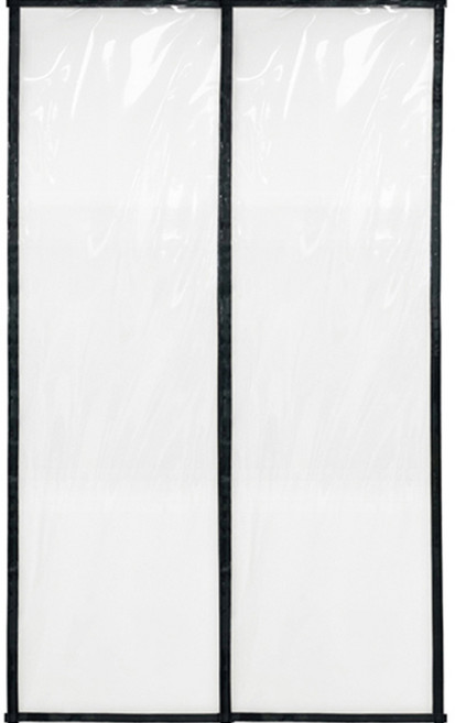 쾌청 지퍼형 현관문 투명 방풍비닐 검정 300 x 165 cm, 1개