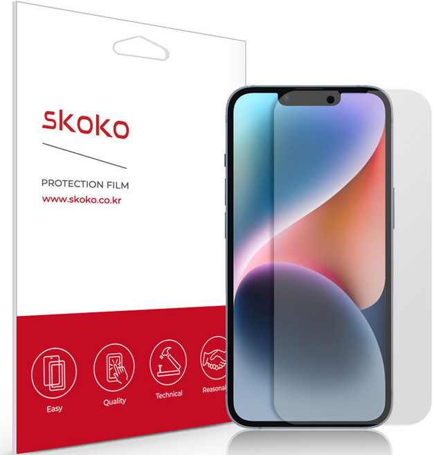 스코코 지문방지 저반사 휴대폰 액정보호필름, 1개