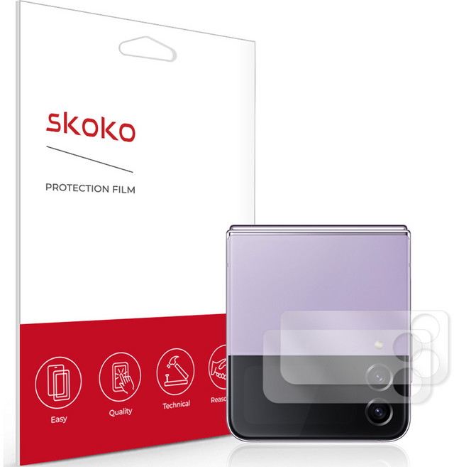 스코코 커버 디스플레이 올레포빅 휴대폰 액정보호필름 2p 세트, 1세트