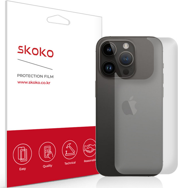 스코코 무광 휴대폰 후면 외부보호필름, 1개