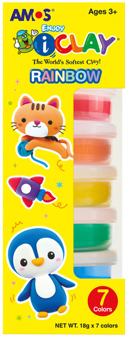 아이클레이 탱탱 레인보우 7종 세트, 혼합색상, 126g, 1세트
