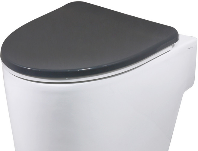 미리내 상부체결형 D자 특대형 무소음 댐퍼 변기커버 시트, 그레이, 1개