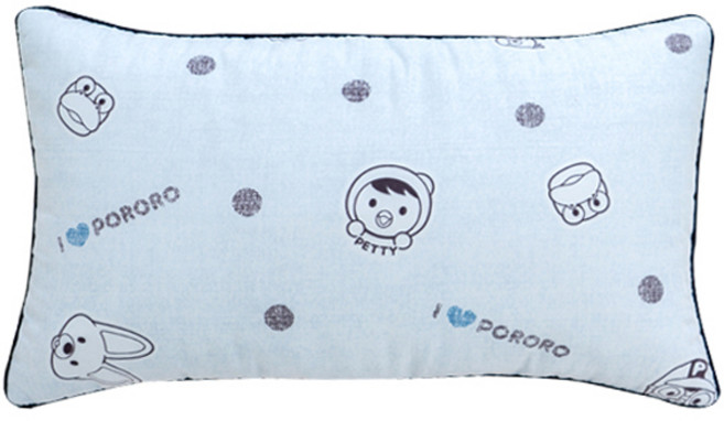 시은데코 아동용 뽀로로 도트 베개 + 베개솜, 블루