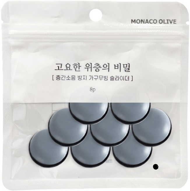 모나코올리브 소음방지 가구패드 원형 8p, 1세트