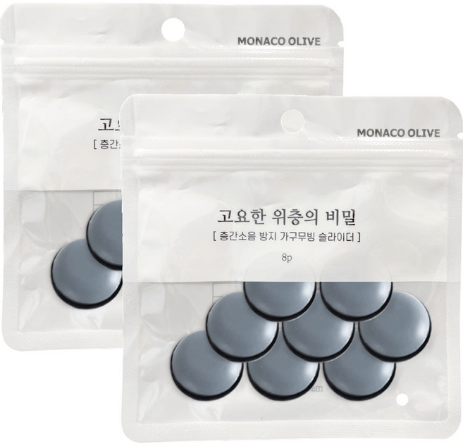 모나코올리브 소음방지 가구패드 원형 8p, 2세트