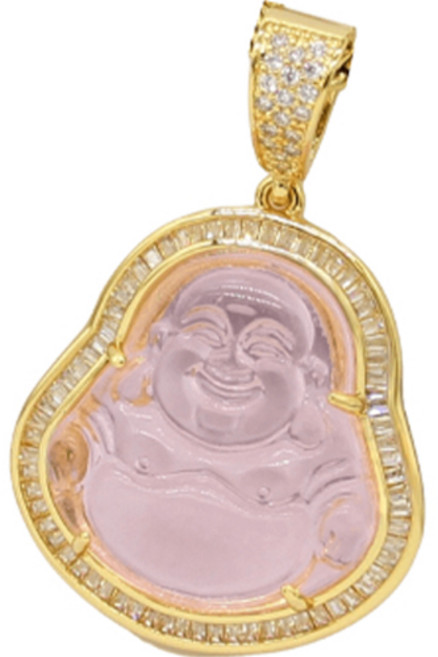 Ando 彌勒佛吊墜, 1個, 粉紅色