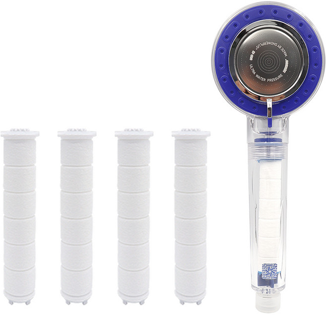 아쿠아듀오 정수필터 샤워기 SF-900N + 리필필터 4p 세트, 1개