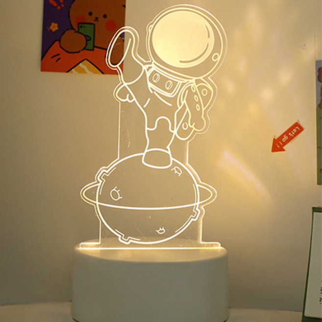 쿼르디 LED 아크릴 3D 무드등 USB형, 우주비행사