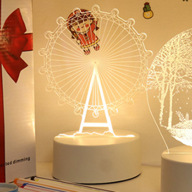 쿼르디 LED 아크릴 3D 무드등 USB형, 대관람차