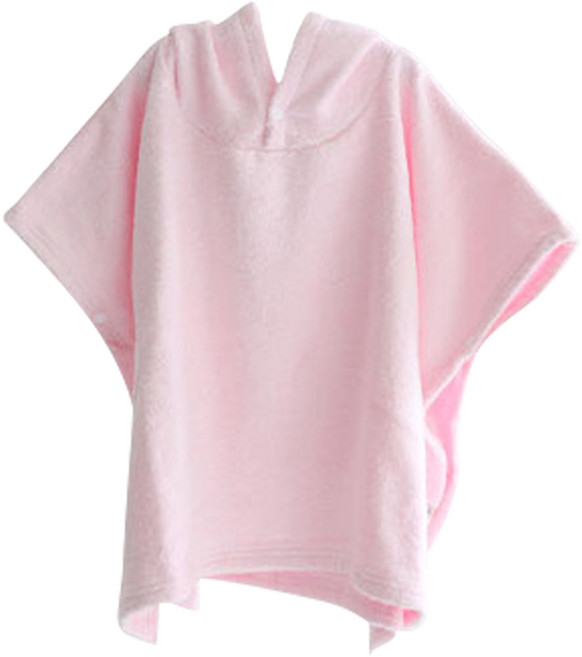 맘스네이처 유아용 밤부 후드 판초 목욕가운 L, 핑크, 1개