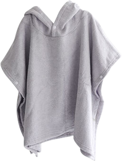 맘스네이처 유아용 밤부 후드 판초 목욕가운 L, 그레이, 1개