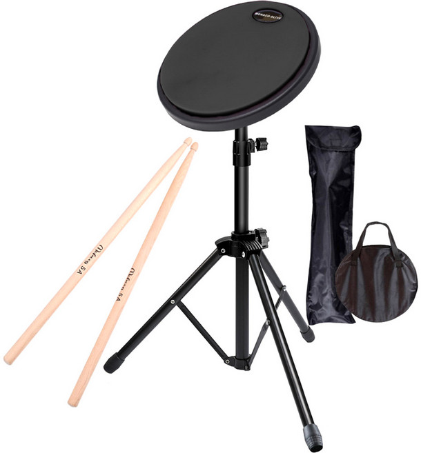 모나코올리브 리드미 휴대용 드럼 연습패드 풀세트, 1세트, 블랙