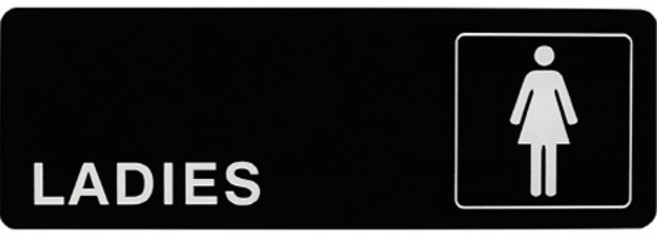 廁所更衣室壓克力指示牌, LADIES, 1個