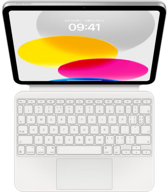 Apple 정품 매직 키보드 폴리오 iPad(A16 모델)용, 화이트, 1개, 중국어