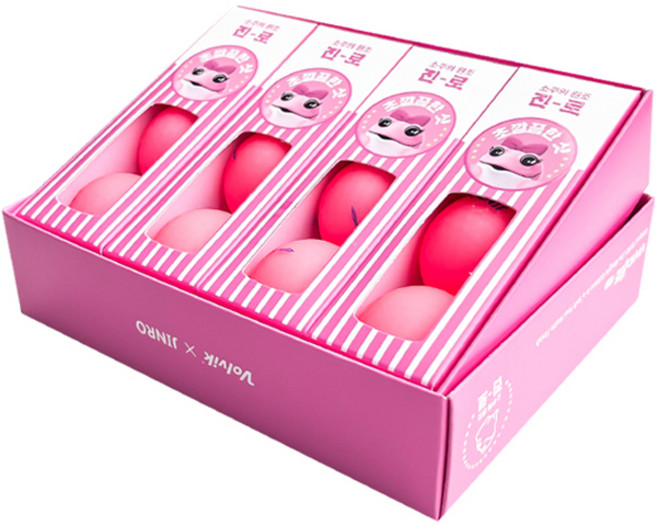 볼빅 진로 콜라보 비비드 라이트 골프공 3피스, 핑크, 12개입, 1개