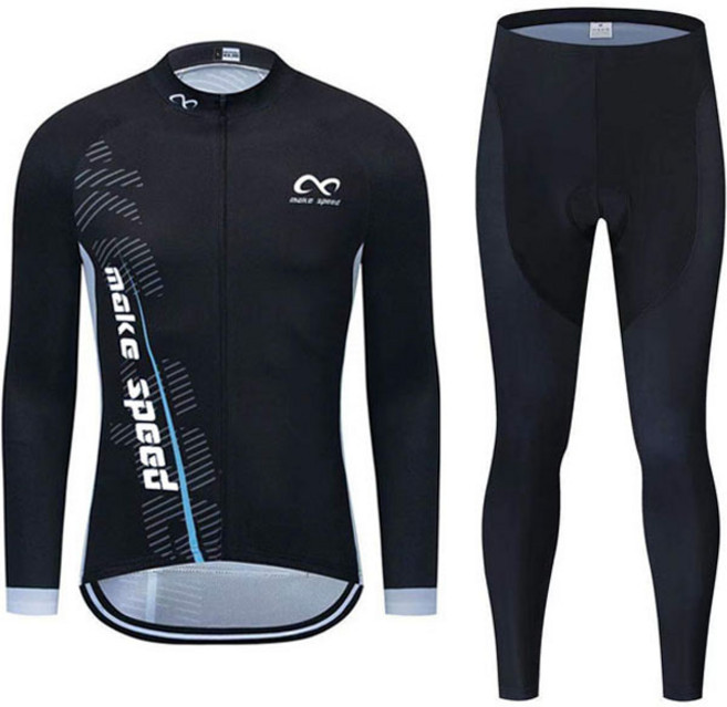 make speed 自行車刷毛防寒上下衣套裝