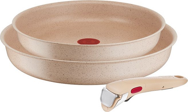 테팔 인덕션 딜라이트 트라이미 프라이팬 세트 3개, 베이지, 프라이팬 24cm + 프라이팬 28cm + 매직핸즈 분리형 손잡이, 1세트