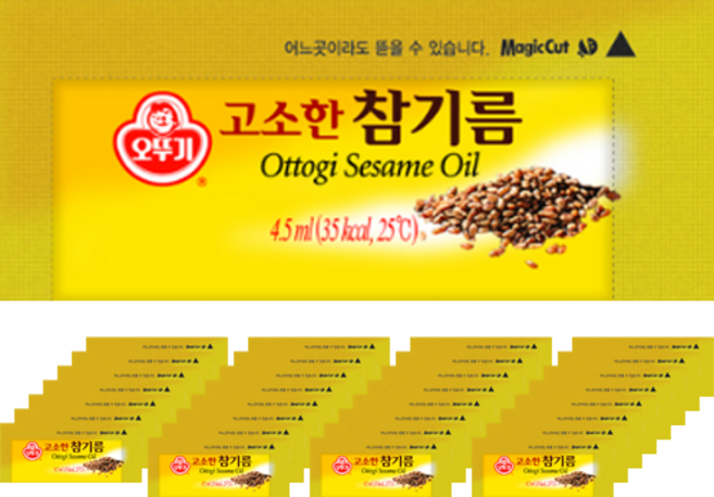오뚜기 일회용 고소한 참기름, 4.5ml, 1000개