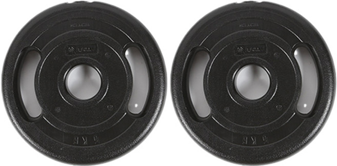 비스케일 K중량 원판 50mm, 5kg, 2개, 블랙