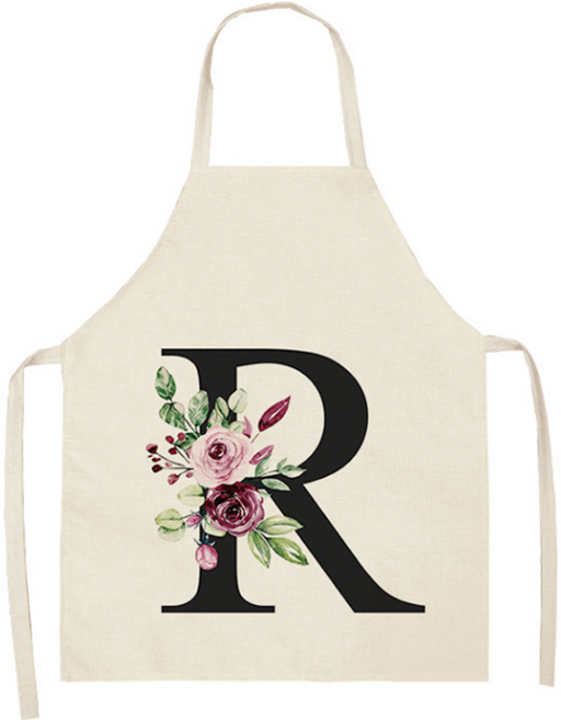 알파벳 이니셜 앞치마 47 x 38 cm, 1개, R