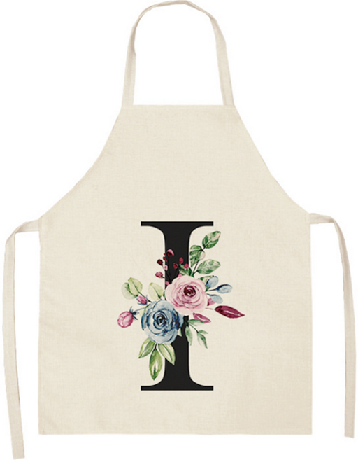 알파벳 이니셜 앞치마 47 x 38 cm, 1개, I