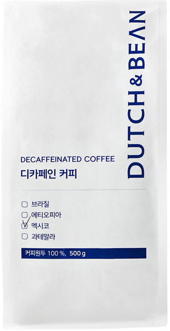 더치앤빈 멕시코 디카페인 커피원두, 프렌치프레스(굵음), 500g, 1개